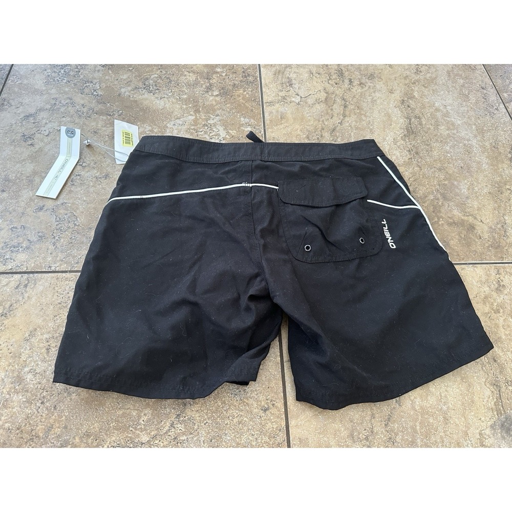 O'Neill Shorts Women's Size 3 Black Swim Bottoms Pockets Drawstring - Picture 3 of 7